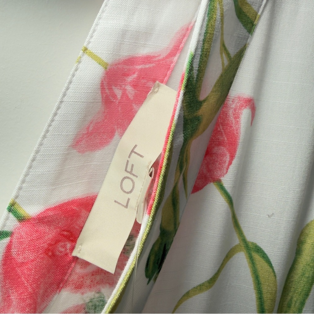 Loft Women’s Size 10 Dress Botanical Cutout Side Floral Fairycore Cottagecore - Picture 8 of 12
